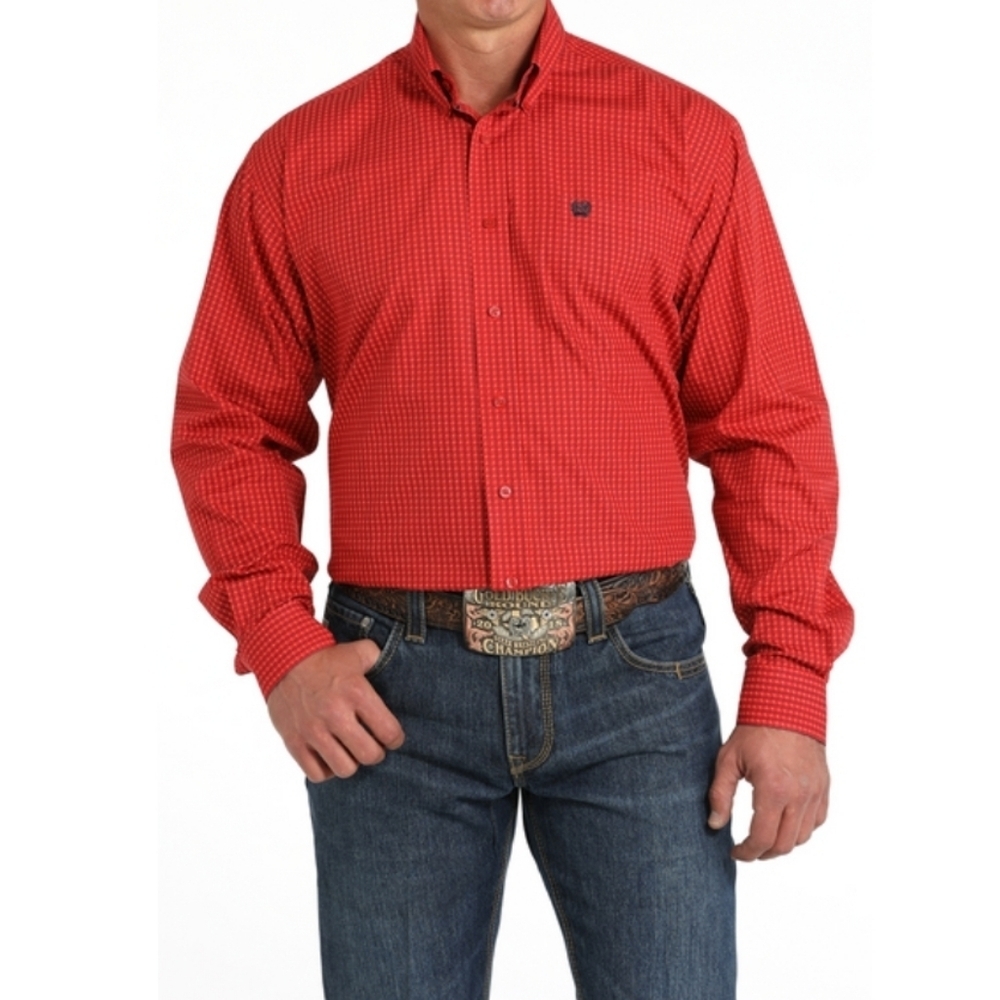 CINCH MONEY RED PRINT - MENS SHIRT Sz XL